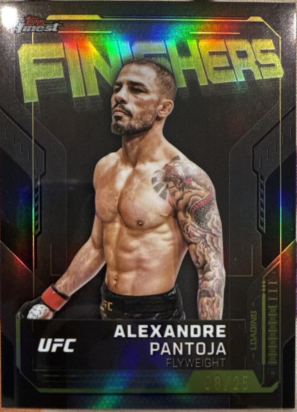 Alexandre Pantoja 2025 Topps Finest UFC Finishers #FN-2 Black Refractor
