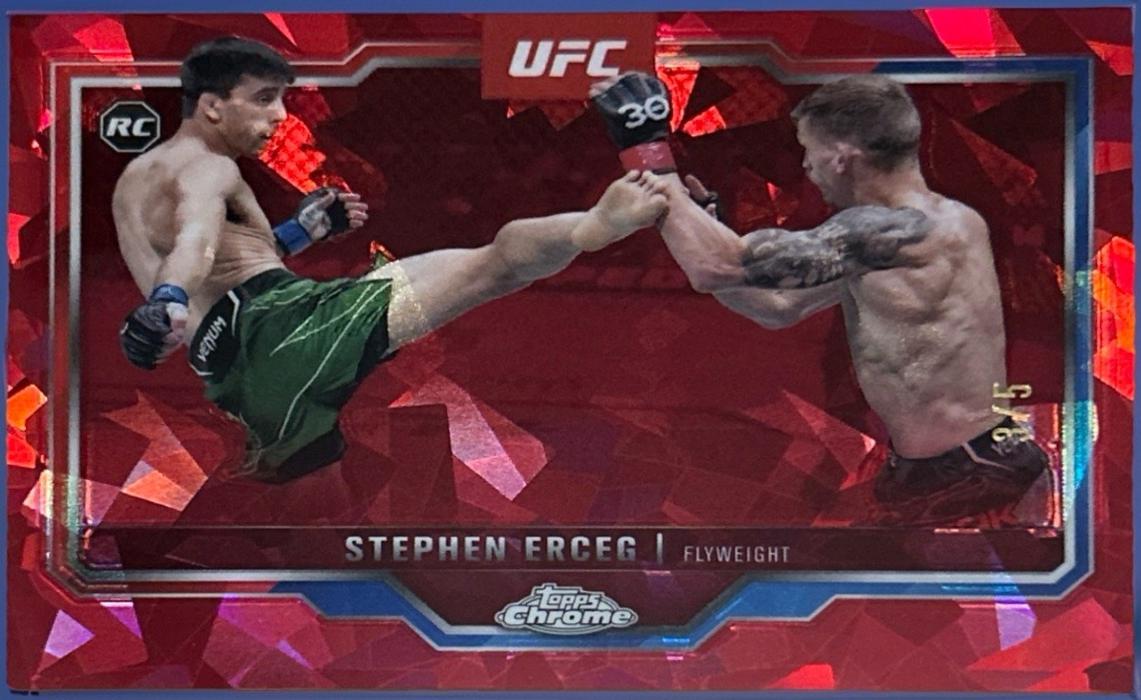 Stephen Erceg 2025 Topps Chrome Sapphire UFC Base Sapphire #63 Red Sapphire