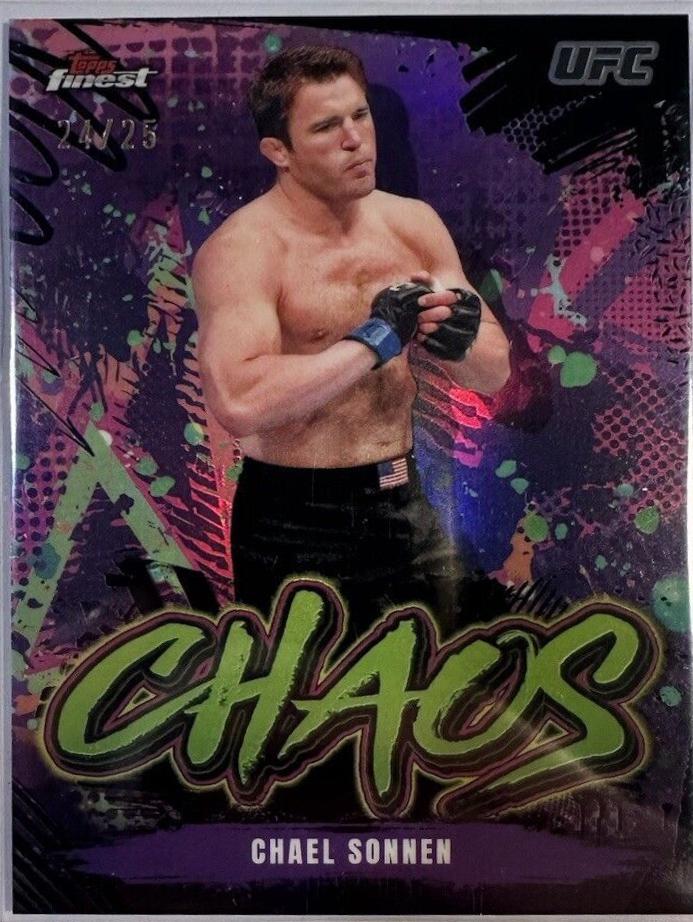 Chael Sonnen 2024 Topps Finest UFC Chaos #CHA-8 Black Refractor