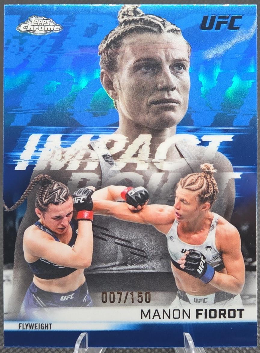 Manon Fiorot 2025 Topps Chrome UFC Base #92 Blue Refractor