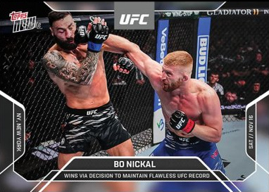 Bo Nickal Topps Now UFC Base #30 Gold