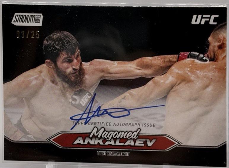 Magomed Ankalaev 2025 Topps Stadium Club UFC Base Autographs #BCA-MAV Black