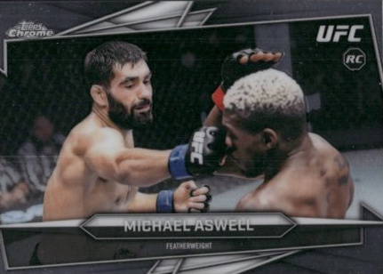 Michael Aswell 2026 Topps Chrome UFC Base #11 Green Geometric Refractor