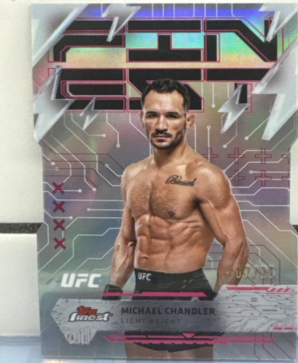 Michael Chandler 2025 Topps Finest UFC Base Rare #250 Die-Cut Refractor