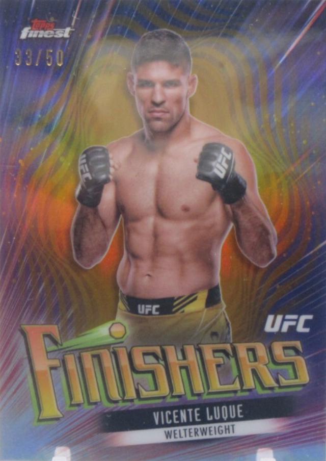 Vicente Luque 2024 Topps Finest UFC Finishers #FIN-10 Gold Refractor