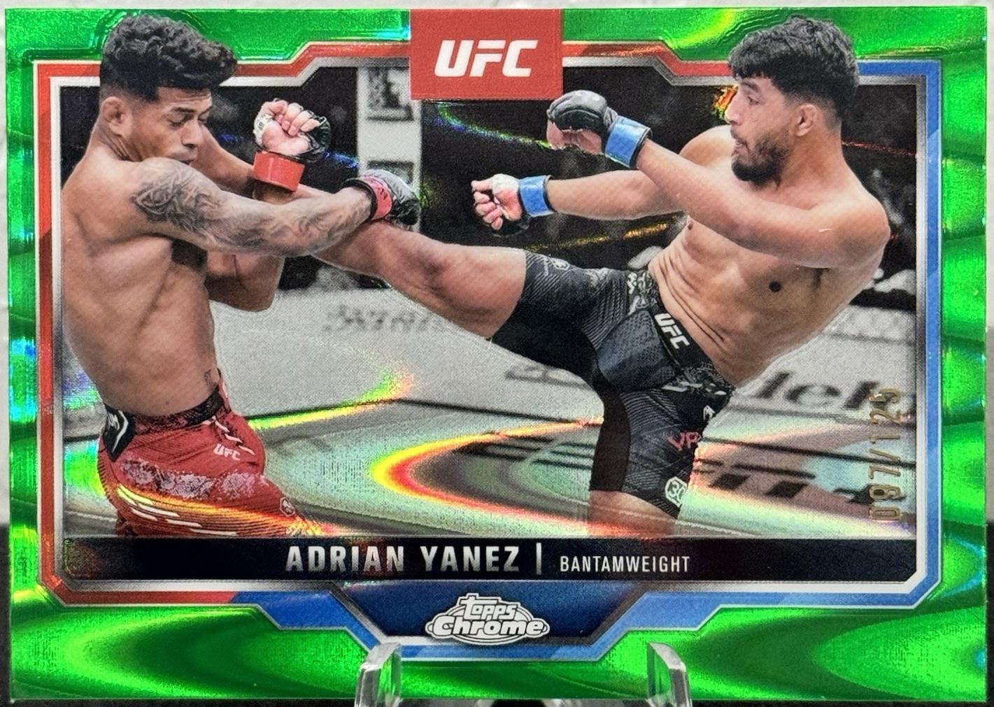 Adrian Yanez 2025 Topps Chrome UFC Base #71 Green Wave