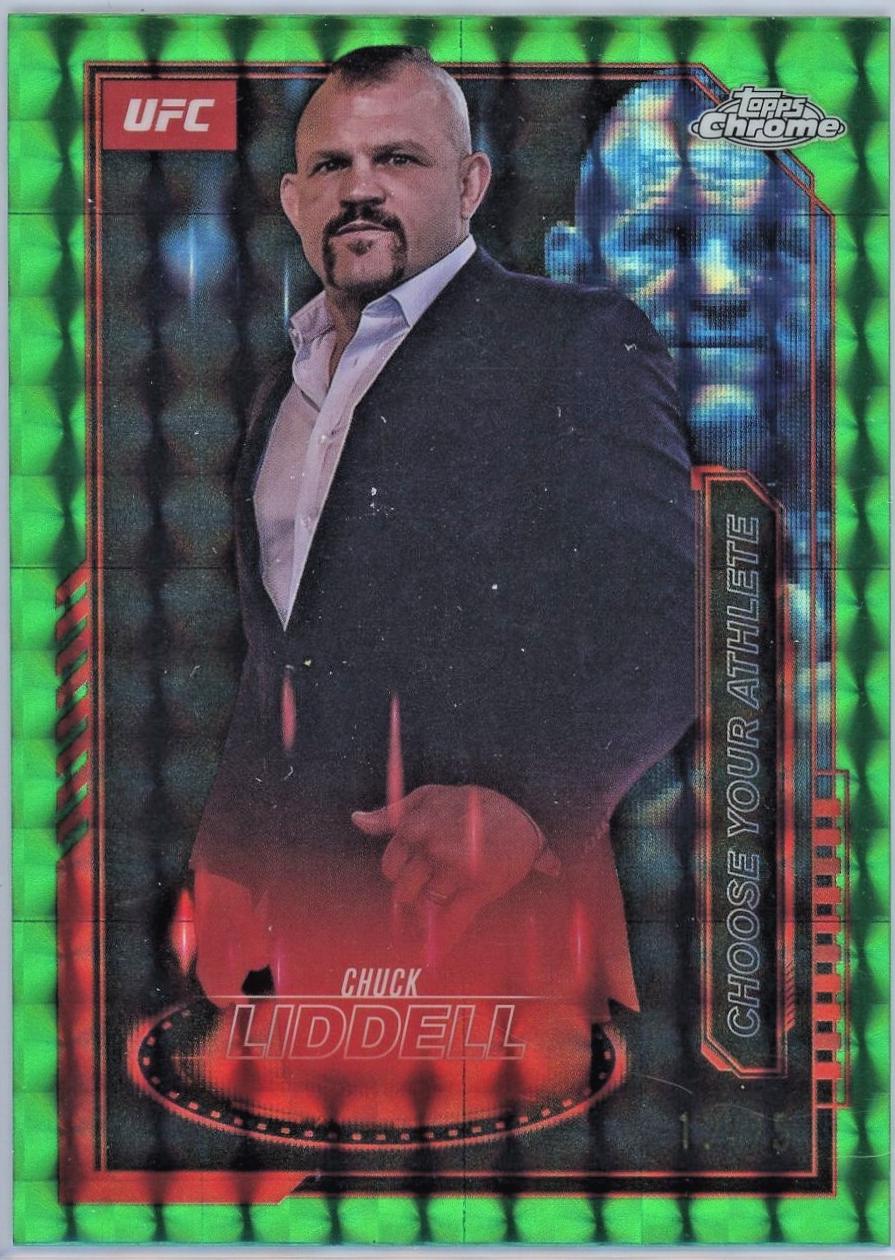 Chuck Liddell 2025 Topps Chrome UFC Mission Control #MCL-5 Geometric Green Refractor