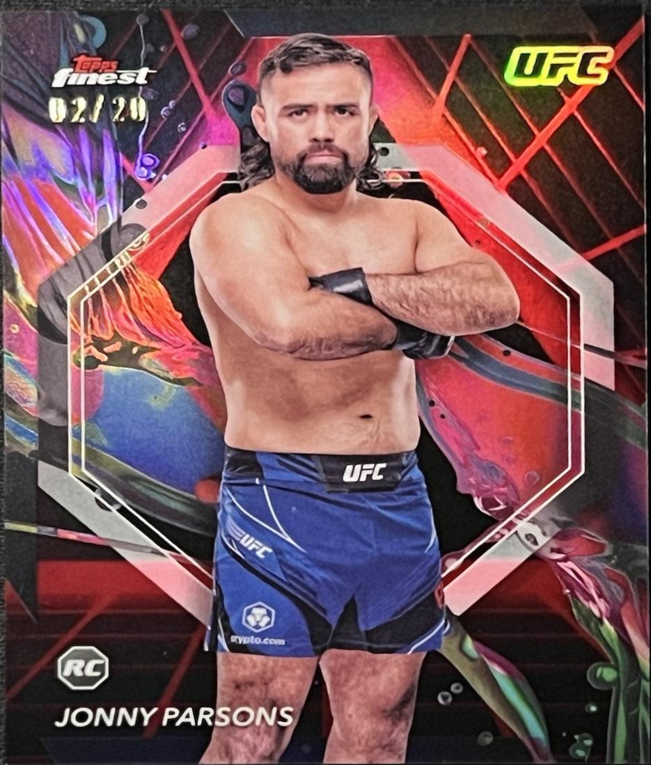 Jonny Parsons 2024 Topps Finest UFC Base Common #10 Red Black Vapor Refractor