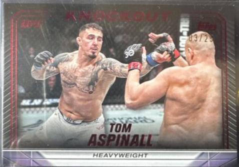 Tom Aspinall 2024 Topps Knockout UFC Base #76 Red
