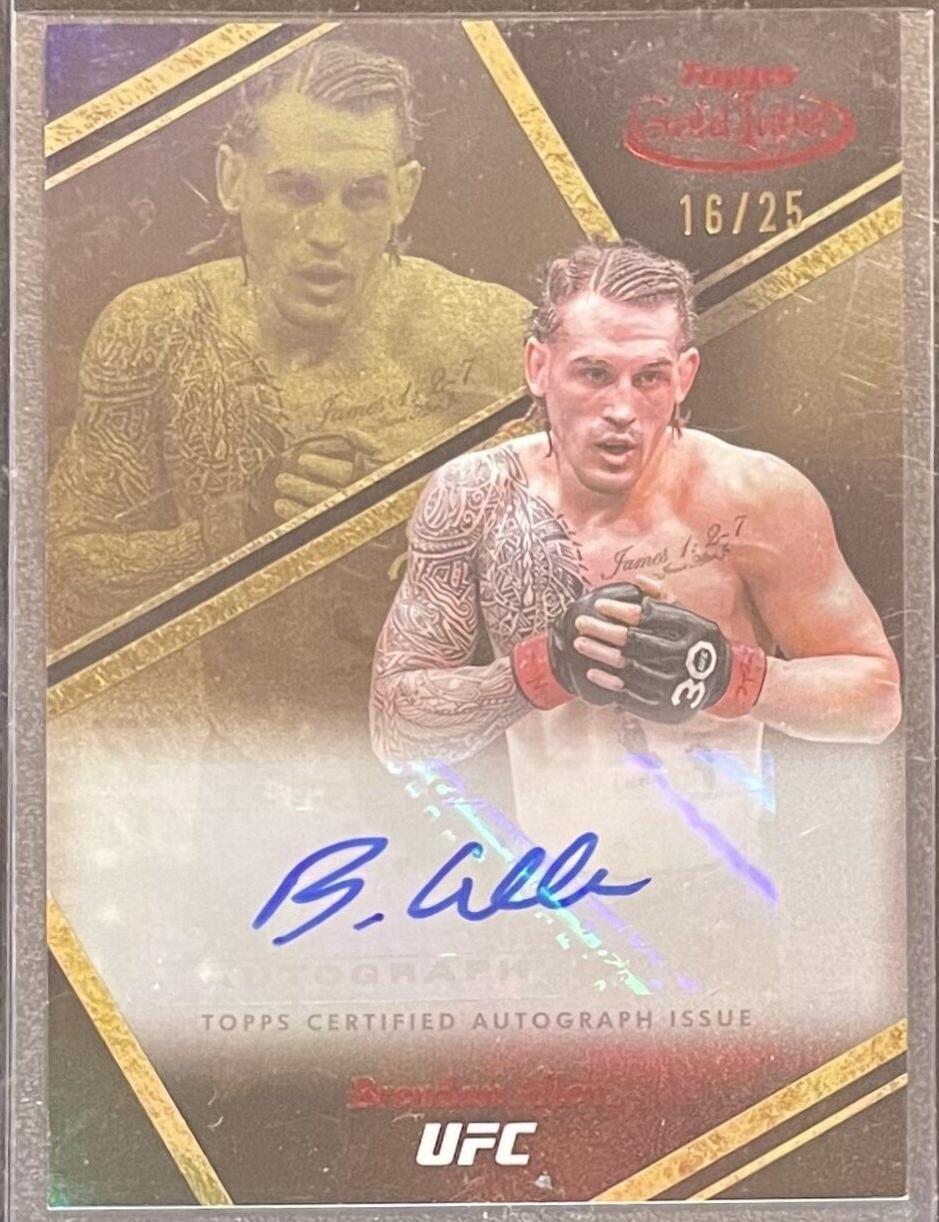 Brendan Allen 2024 Topps Gold Label UFC Auric Autographs #AUA-BAN Red