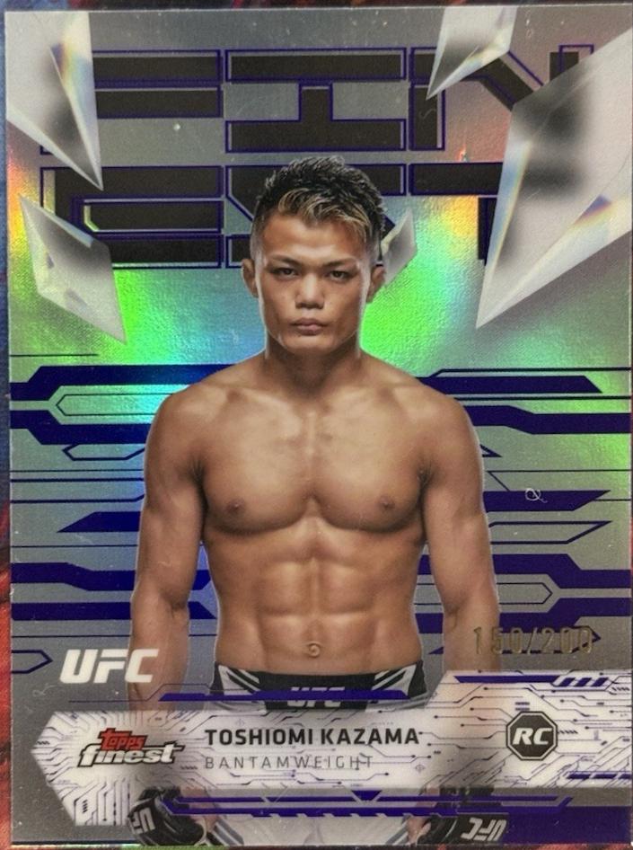 Toshiomi Kazama 2025 Topps Finest UFC Base Uncommon #167 Purple Refractor