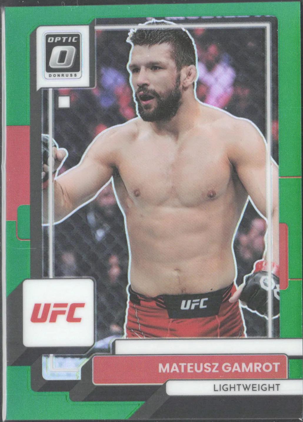 Mateusz Gamrot 2023 Panini Donruss Optic UFC Base #34 Green