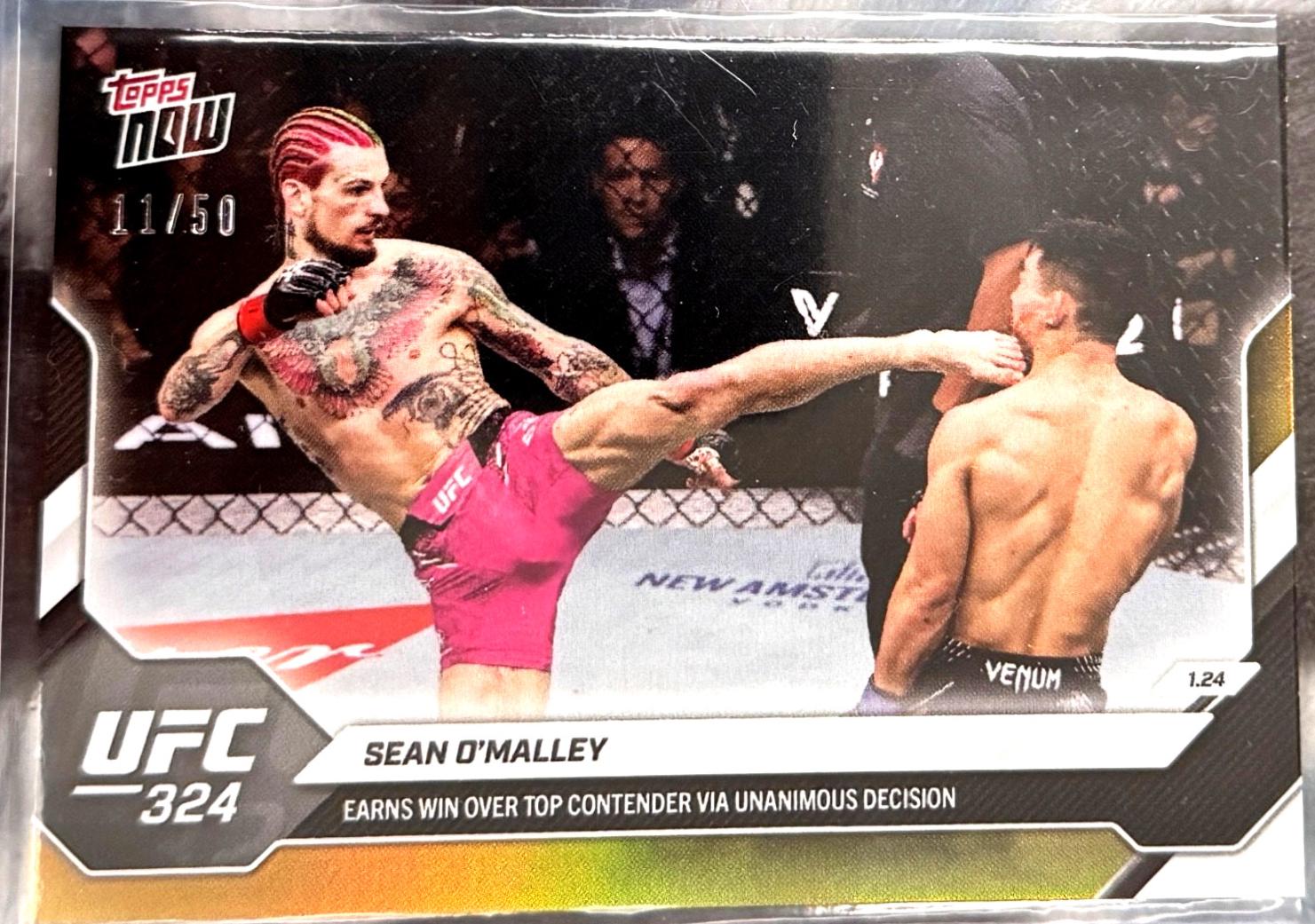 Sean O'Malley Topps Now UFC Base #2 Gold Foil