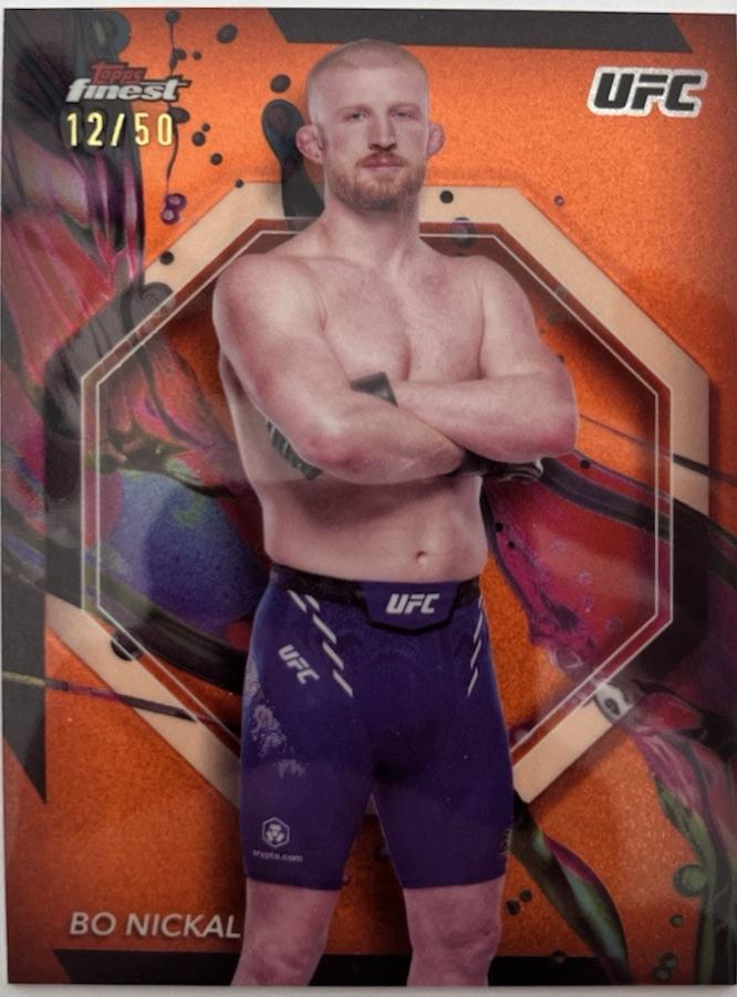 Bo Nickal 2024 Topps Finest UFC Chaos #CHA-13 Gold Refractor