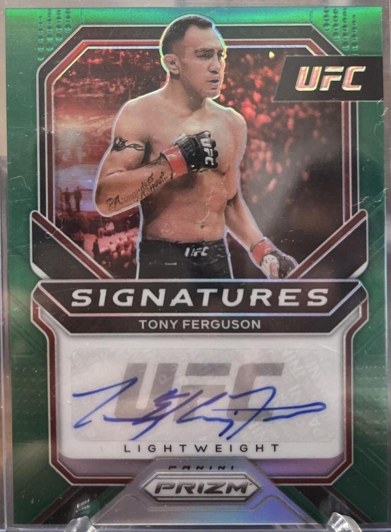 Tony Ferguson 2021 Panini Prizm UFC Signatures #18 Green