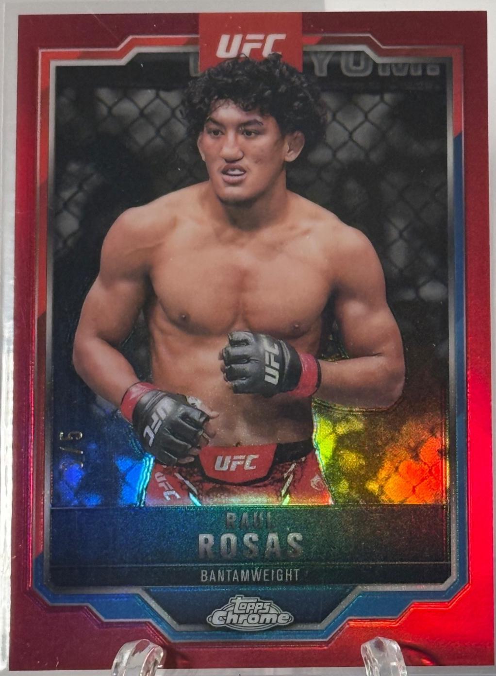 Raul Rosas 2025 Topps Chrome UFC Base #120 Red Refractor