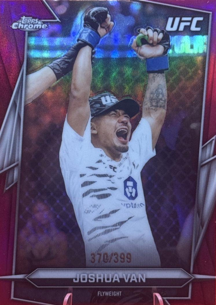 Joshua Van 2026 Topps Chrome UFC Base #15 Magenta Refractor
