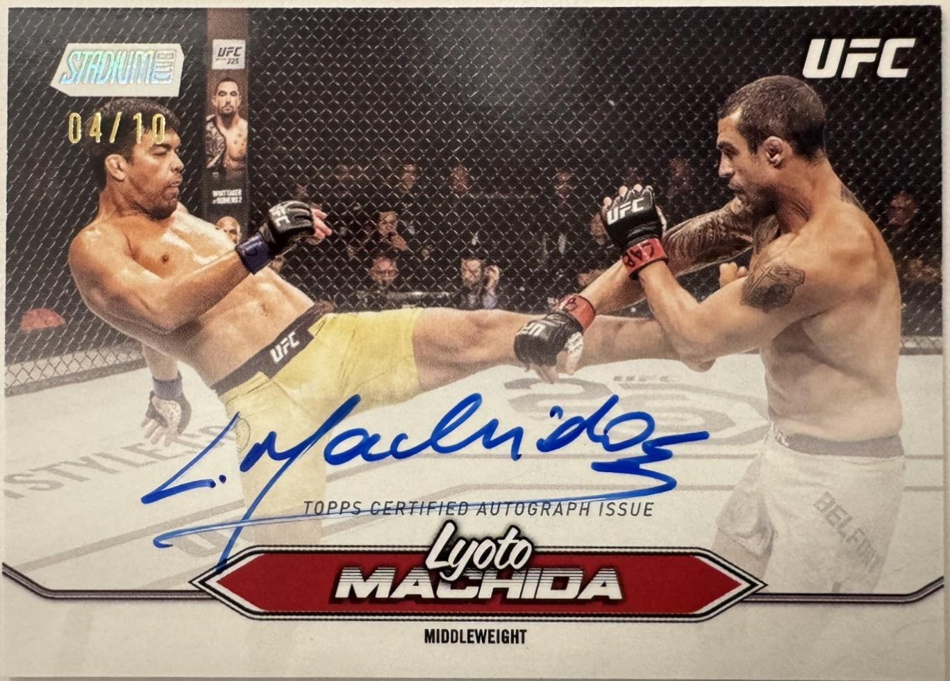 Lyoto Machida 2025 Topps Stadium Club UFC Base Autographs #BCA-LMA Green