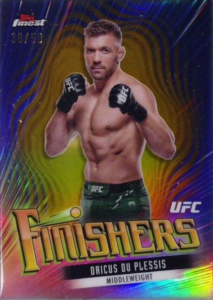 Dricus Du Plessis 2024 Topps Finest UFC Finishers #FIN-11 Gold Refractor