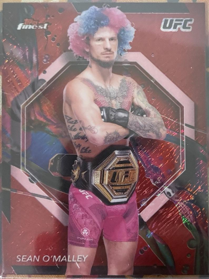 Sean O'Malley 2024 Topps Finest UFC Base Common #40 Red Shimmer Refractor