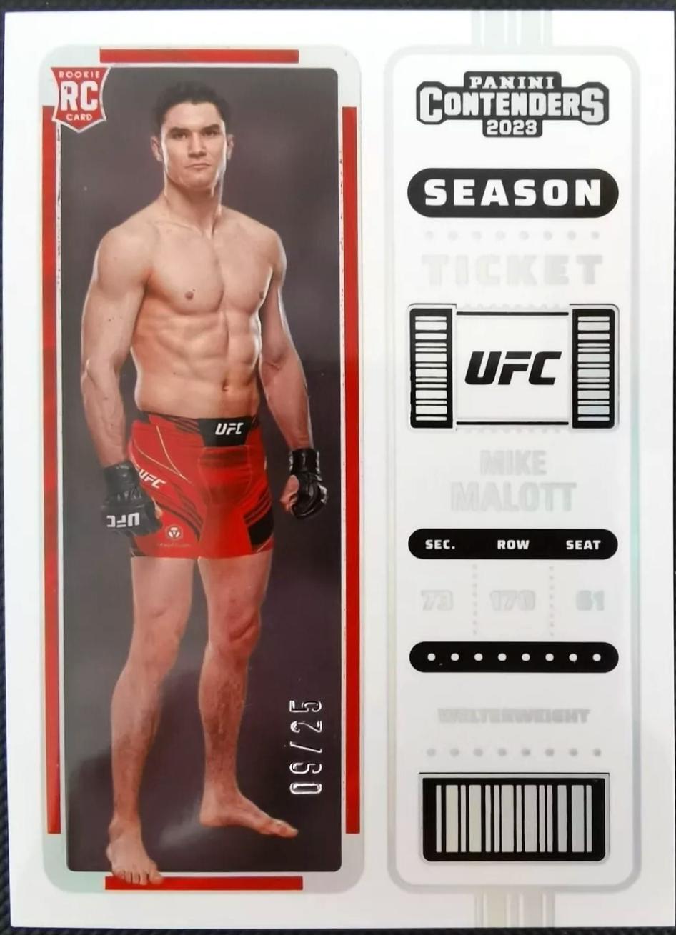Mike Malott 2023 Panini Chronicles UFC Base Contenders Season Ticket #105 Silver