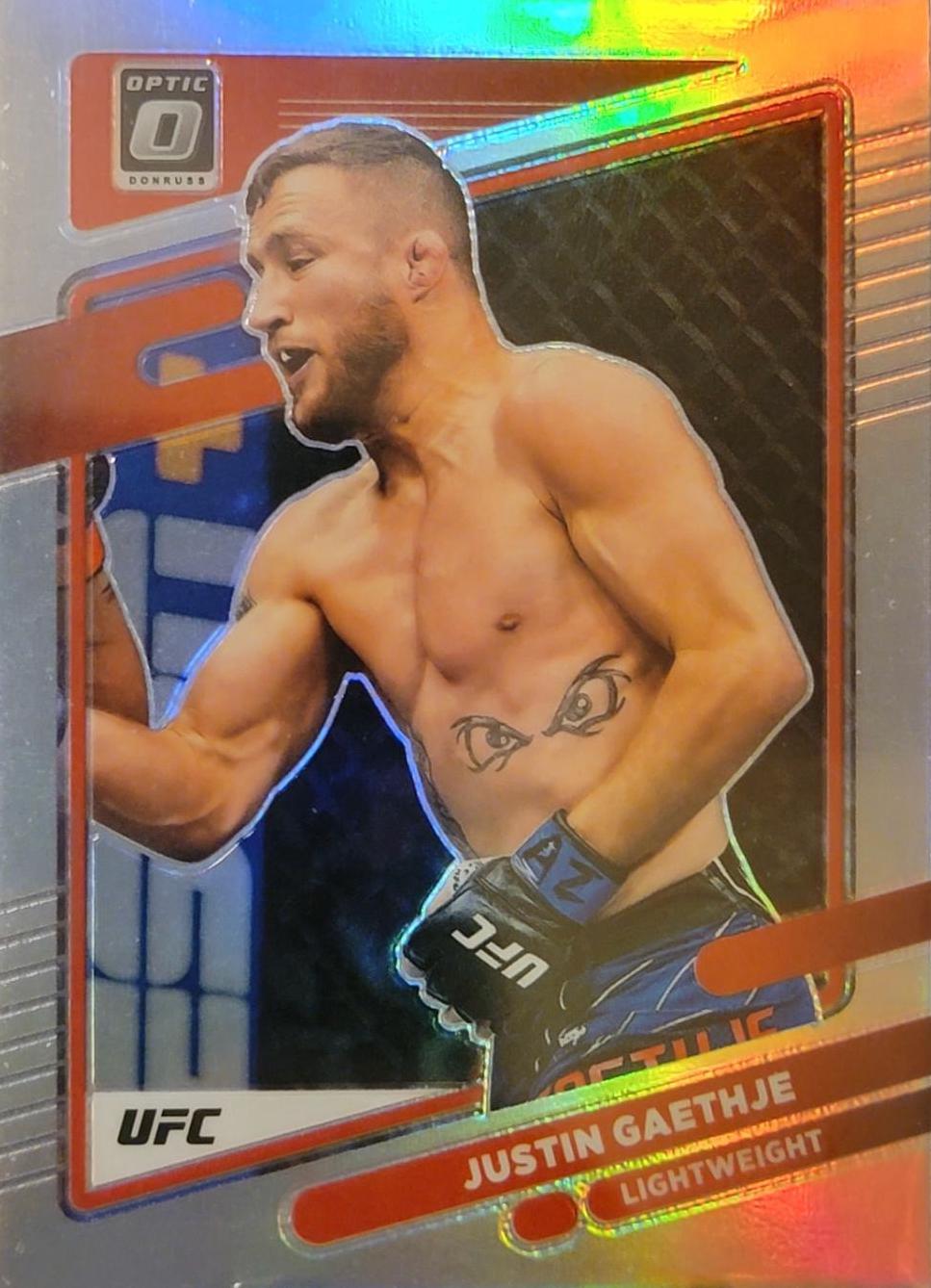 Justin Gaethje 2022 Panini Donruss Optic UFC Base #98 Holo