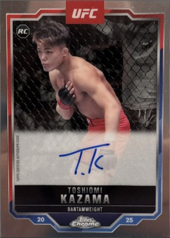 Toshiomi Kazama 2025 Topps Chrome UFC Chrome Rookie Autographs #CRA-TK Superfractor