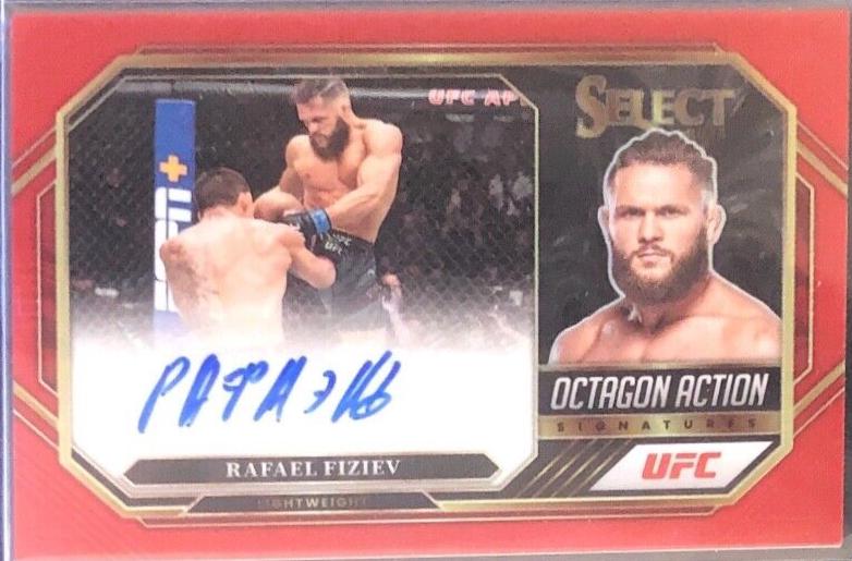 Rafael Fiziev 2023 Panini Select UFC Octagon Action Signatures #39 Red