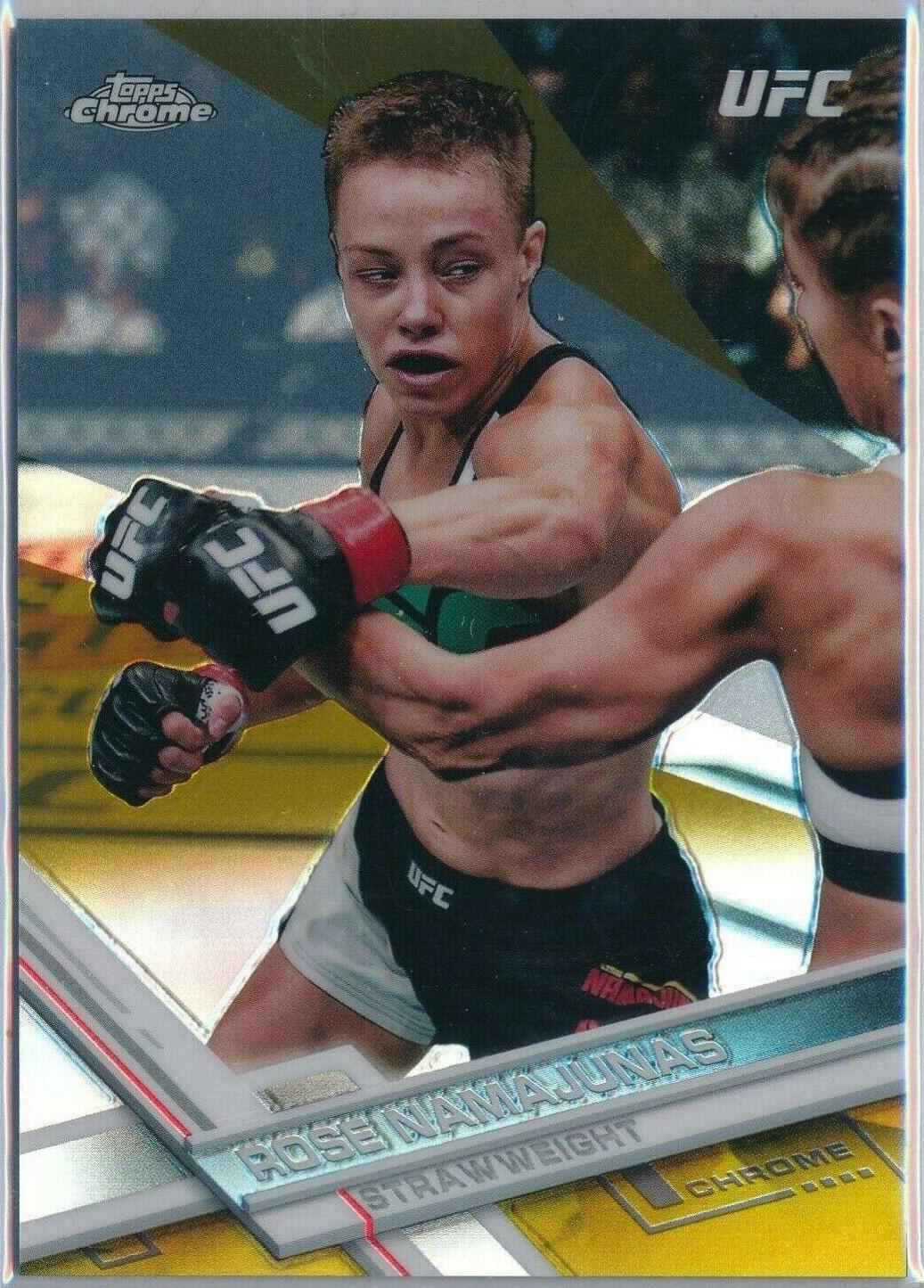 Rose Namajunas 2017 Topps Chrome UFC Base #1 Gold