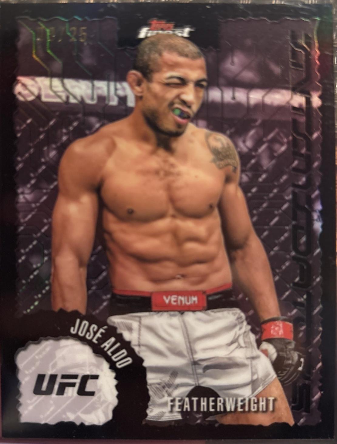 José Aldo 2025 Topps Finest UFC Intimidators #IT-23 Black Refractor