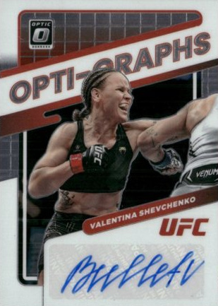 Valentina Shevchenko 2022 Panini Donruss Optic UFC Opti-Graphs #34 Purple Stars FOTL