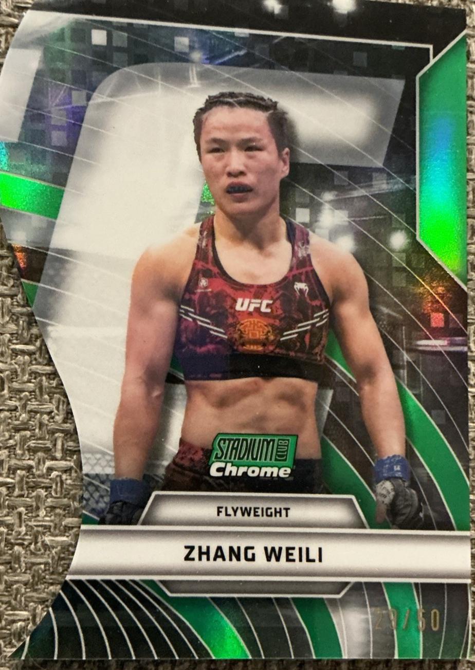 Zhang Weili 2026 Topps Stadium Club UFC Triumvirates #TV-12 Superfractor