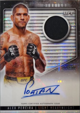 Alex Pereira 2024 Topps Midnight UFC Relic Autographs #RCA-APE Midnight