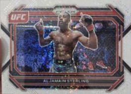Aljamain Sterling 2023 Panini Prizm UFC Base #56 White Sparkle