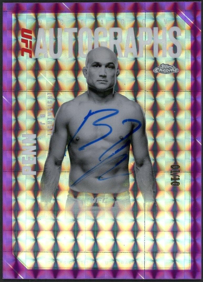 BJ Penn 2025 Topps Chrome UFC Octagon Legends Autographs #OLA-BJ Geometric Black Refractor