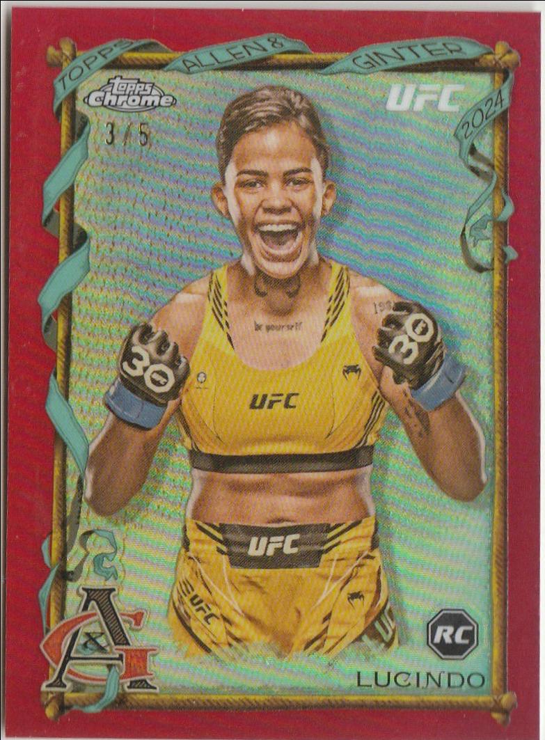 Iasmin Lucindo 2024 Topps Chrome UFC Allen & Ginter #AAG-28 Red Refractor