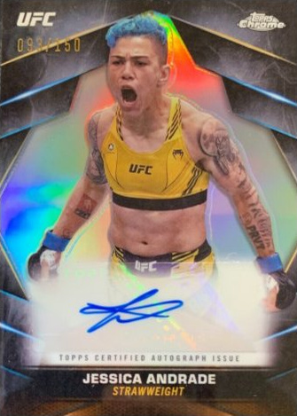 Jessica Andrade 2024 Topps Chrome UFC Chrome Veteran Autographs #CVA-JAN Superfractor