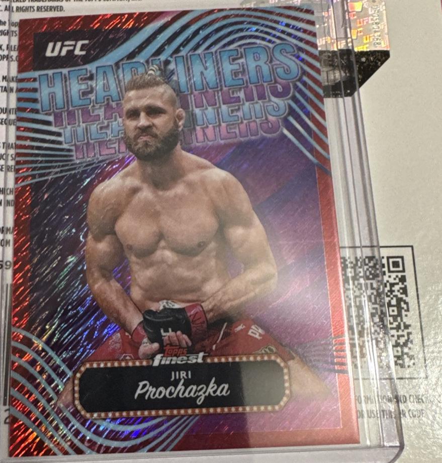 Jiri Prochazka 2024 Topps Finest UFC Headliners #HDL-9 Red Shimmer Refractor