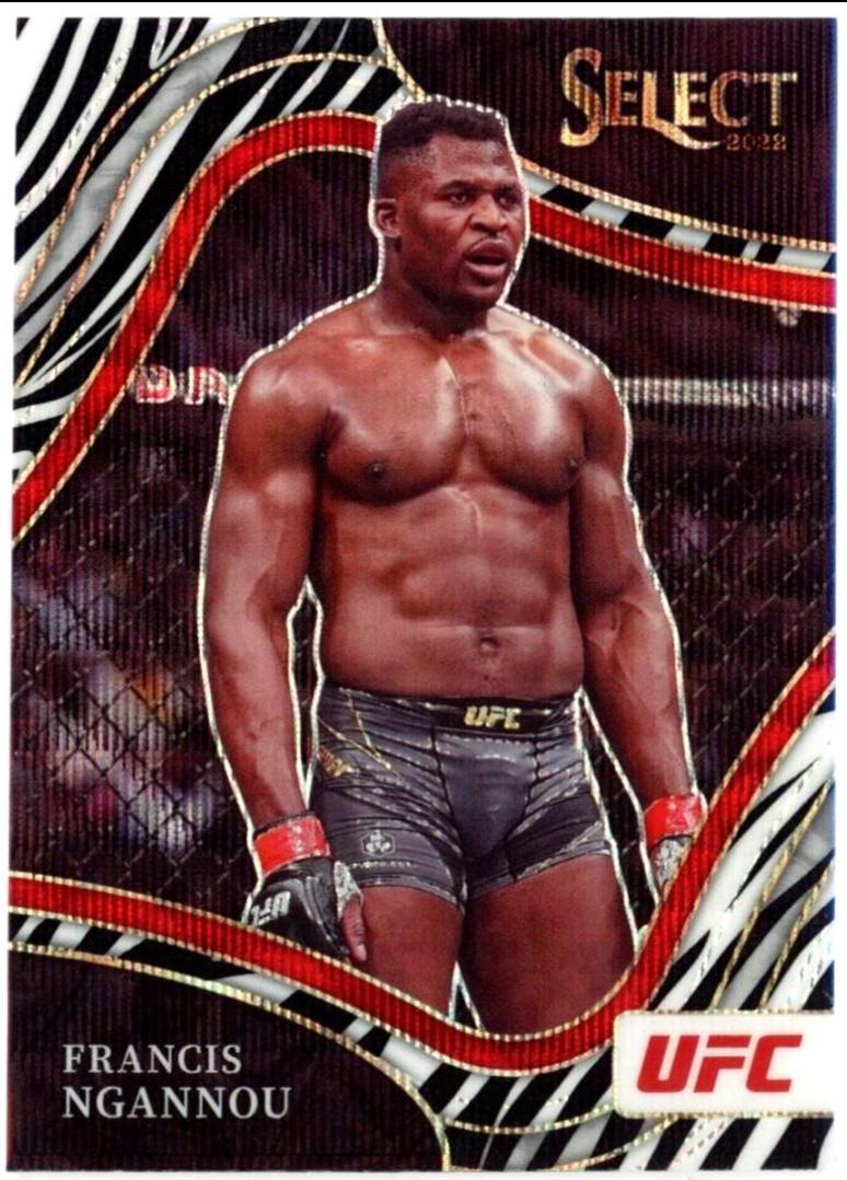 Francis Ngannou 2022 Panini Select UFC Octagonside #239 Zebra