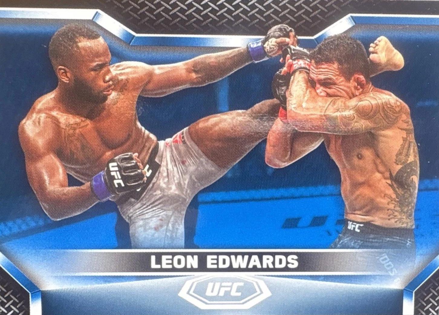 Leon Edwards 2020 Topps UFC Knockout Base #22 Blue