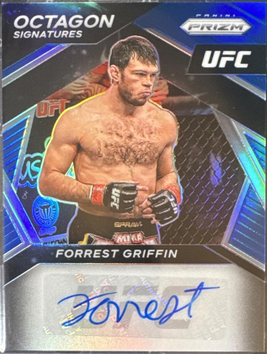 Forrest Griffin 2021 Panini Prizm UFC Octagon Signatures #23 Blue