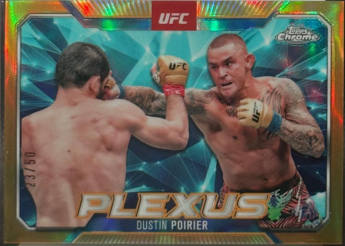 Dustin Poirier 2025 Topps Chrome UFC Plexus #PLX-15 Gold Refractor