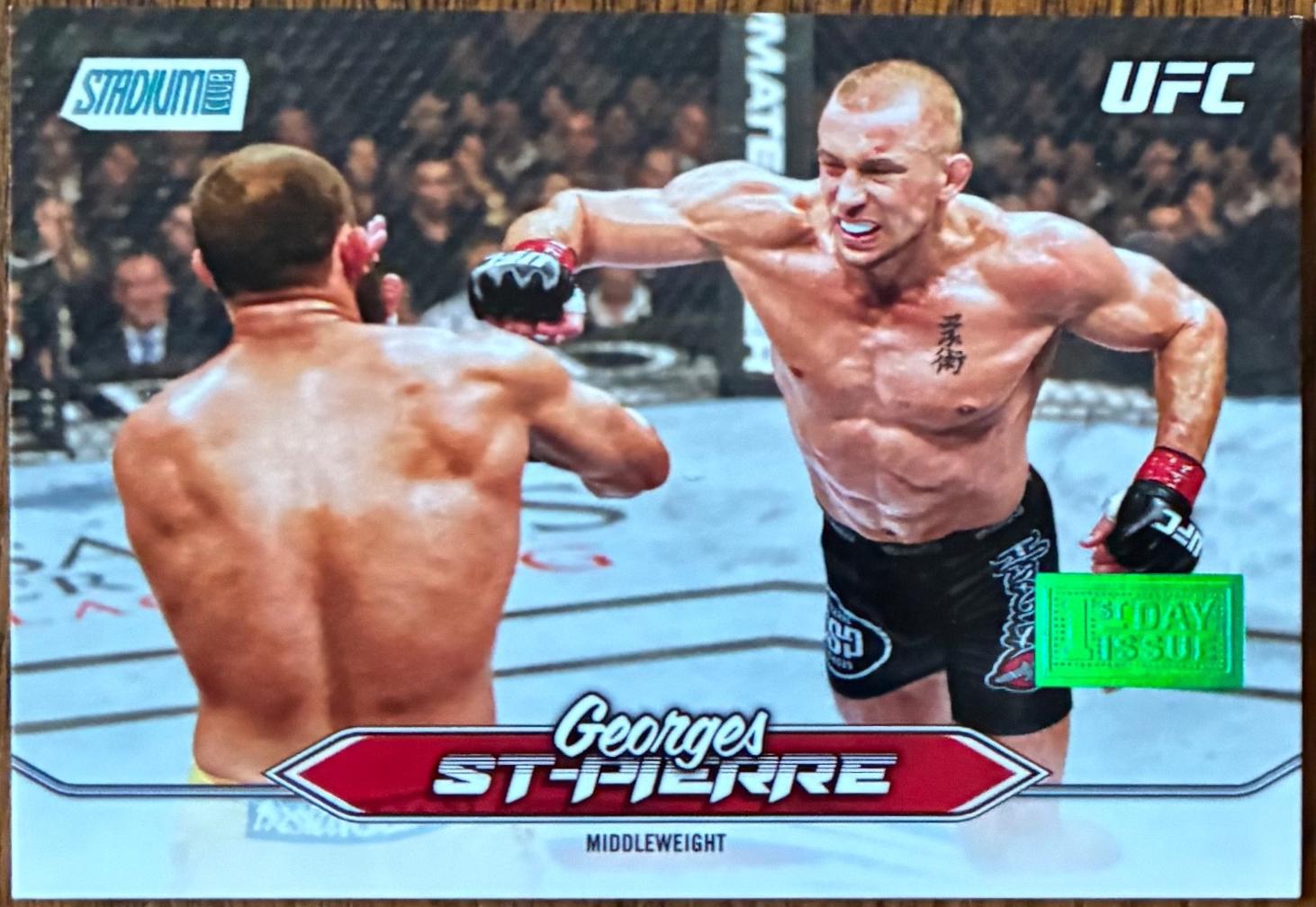 Georges St-Pierre 2025 Topps Stadium Club UFC Base #32 First Day Issue