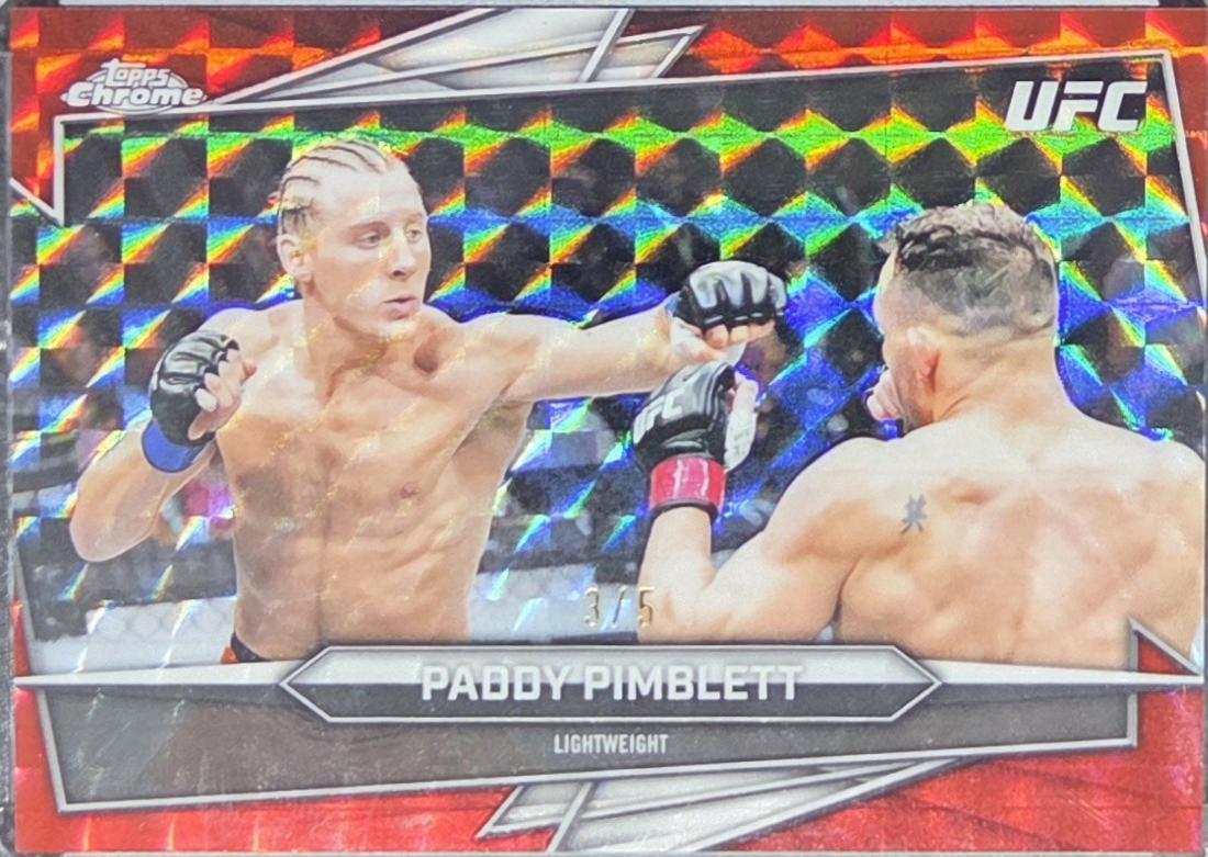 Paddy Pimblett 2026 Topps Chrome UFC Base #23 Red Geometric Refractor