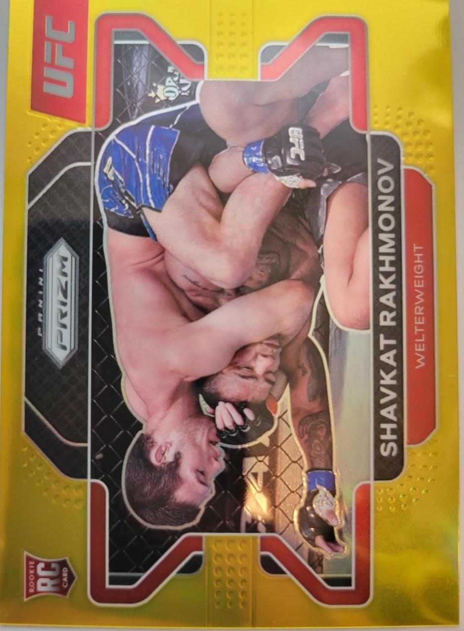 Shavkat Rakhmonov 2022 Panini Prizm UFC Base #80 Gold