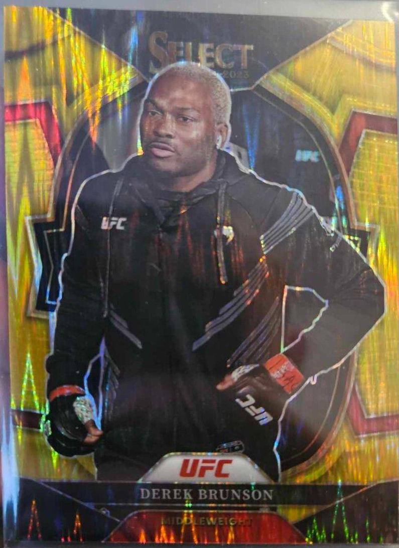 Derek Brunson 2023 Panini Select UFC Concourse #62 Gold Flash