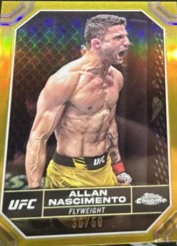 Allan Nascimento 2024 Topps Chrome UFC Base #13 Gold Refractor