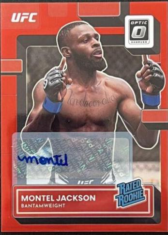 Montel Jackson 2023 Panini Donruss Optic UFC Base Rated Rookies Signatures #131 Red