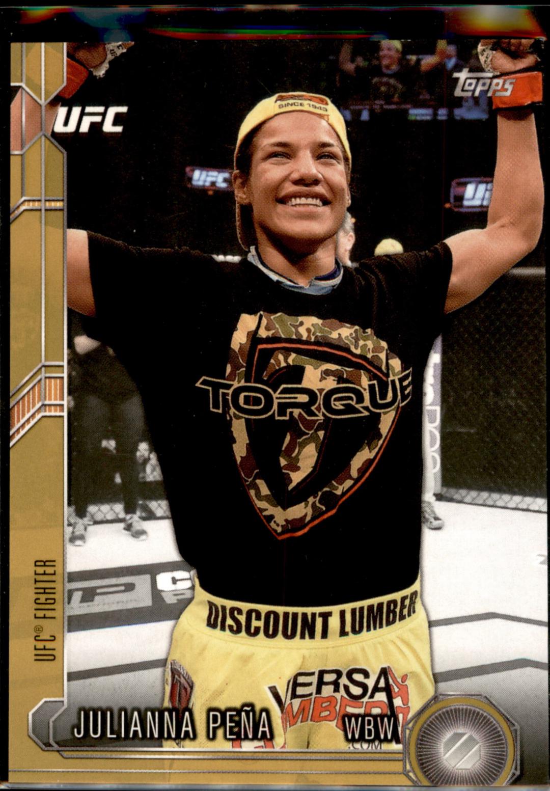 Julianna Peña 2015 Topps UFC Chronicles Base #219 Gold