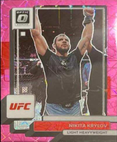 Nikita Krylov 2023 Panini Donruss Optic UFC Base #62 Pink Velocity
